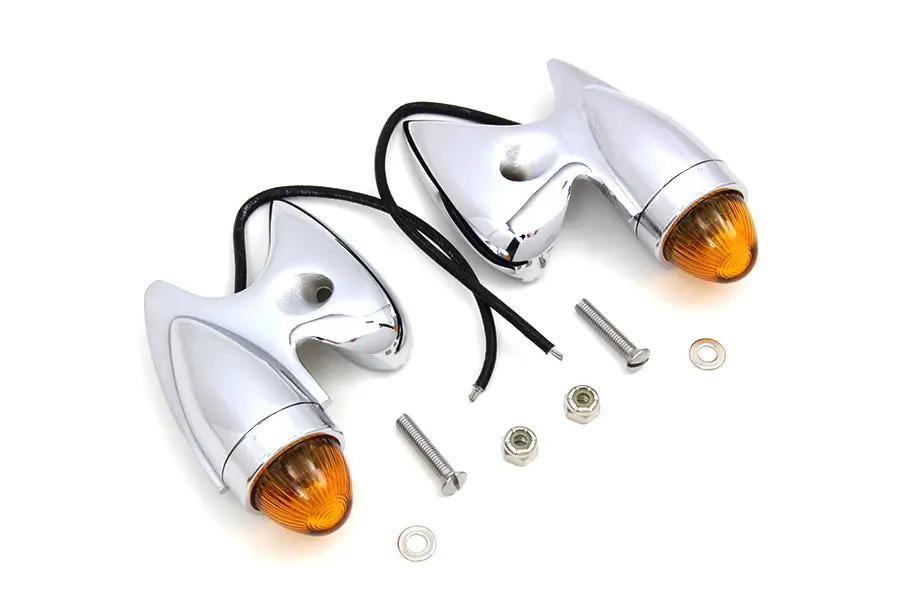 Wyatt Gatling Gunner Style Marker Lamp Set for Harley Davidson FL (1941-1950) by Wyatt Gatling