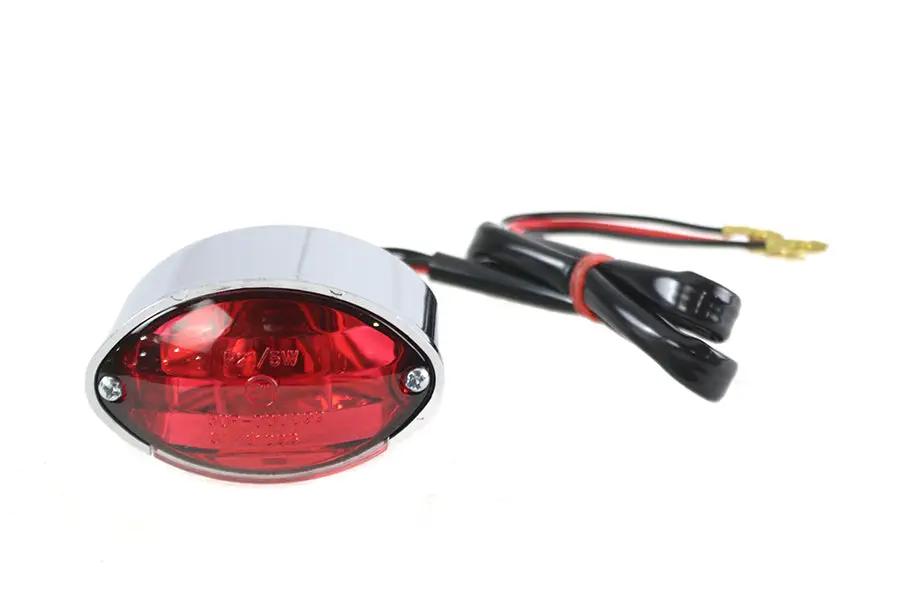 V-Twin Micro Oval Tail Lamp Chrome - Part 71732 by V-Twin
