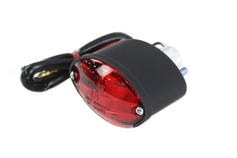 V-Twin Micro Oval Tail Lamp Black - Part No. 71732B by V-Twin
