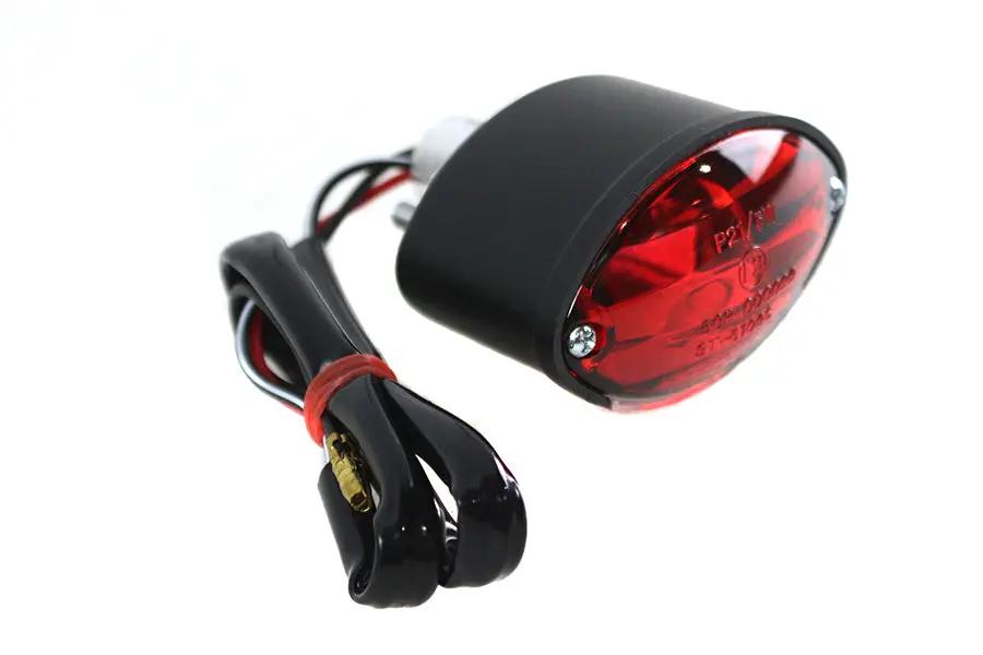 V-Twin Micro Oval Tail Lamp Black - Part No. 71732B by V-Twin