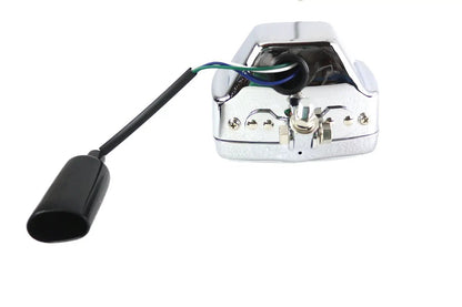 12 Volt Chopper Rectangular Headlamp Chrome by V-Twin