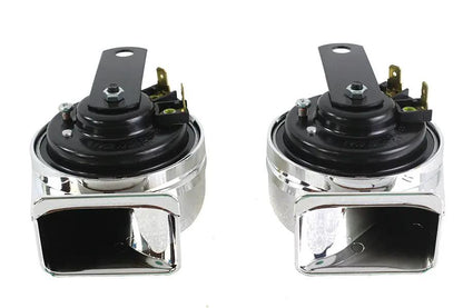 V-Twin Mini Turbine Horn Set 12 Volt Hi/Low Tone for Motorcycles and Vehicles by V-Twin