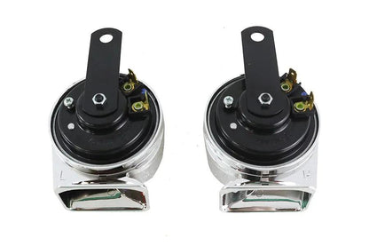 V-Twin Mini Turbine Horn Set 12 Volt Hi/Low Tone for Motorcycles and Vehicles by V-Twin