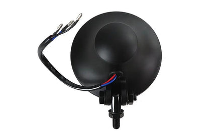 V-Twin 4 Inch Retro Headlamp Black - 12 Volt Die-Cast Aluminum Body with High & Low Beams by V-Twin