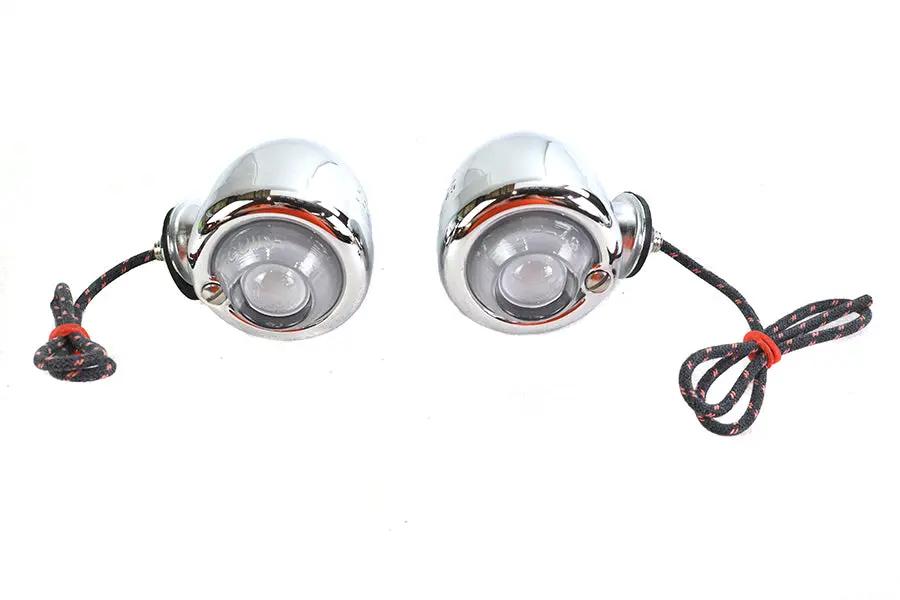 V-Twin Replica Guide DH-49 Bullet Marker Lamp Set for Harley Davidson FL (1941-1950) by V-Twin
