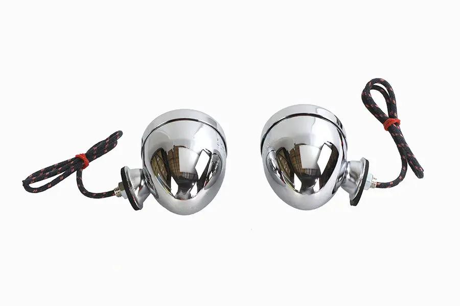 V-Twin Replica Guide DH-49 Bullet Marker Lamp Set for Harley Davidson FL (1941-1950) by V-Twin