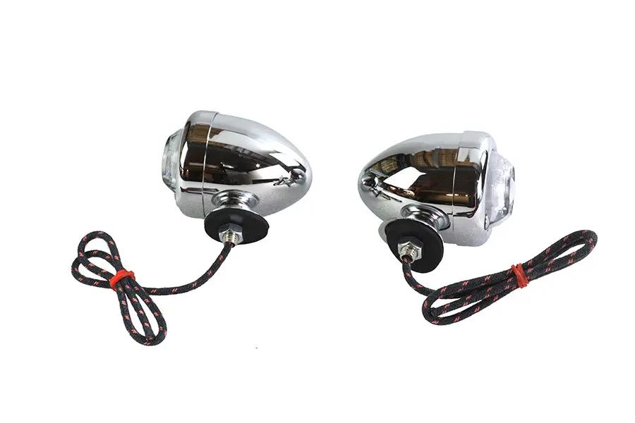 V-Twin Replica Guide DH-49 Bullet Marker Lamp Set for Harley Davidson FL (1941-1950) by V-Twin