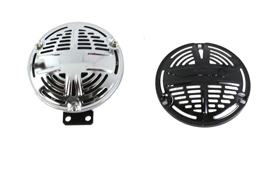 V-Twin 12 Volt Spring Horn with Black Face - Classic Motorcycle Horn Part #33-1830 by V-Twin
