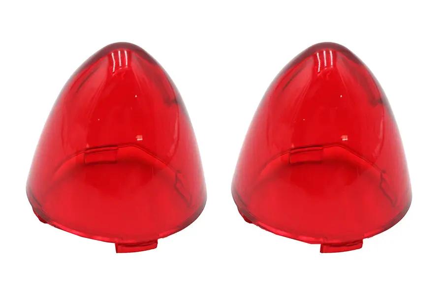 V-Twin Bullistic Turn Signal Lenses in Red for Harley Davidson FXD (2005-2014) by V-Twin