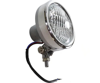 V-Twin 78882AP 4 Inch Retro Headlamp Polished Aluminum with High & Low Beams by V-Twin