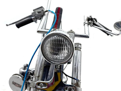 V-Twin 78882AP 4 Inch Retro Headlamp Polished Aluminum with High & Low Beams by V-Twin