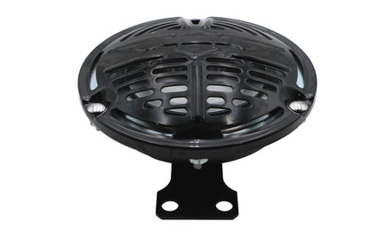 V-Twin 5-3/4-Inch Classic 6-Volt Black Horn with 2-Hole Bracket, Part 33-1845