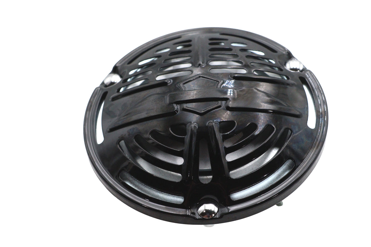 V-Twin 5-3/4-Inch Classic 6-Volt Black Horn with 2-Hole Bracket, Part 33-1845