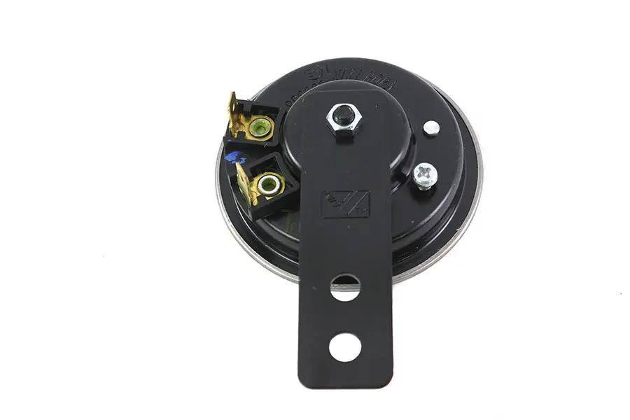 V-Twin 64088 12 Volt Mini Horn Black - Compact 72mm Diameter Horn for Motorcycle and Vehicle Use by V-Twin