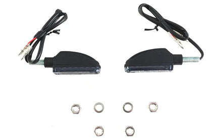 V-Twin Amber LED Turn Signal Set with Black Finish and Scanning LED Function - Part 165025 by V-Twin