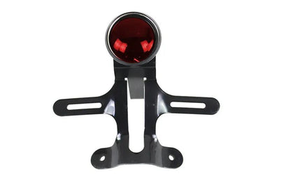 V-Twin Indian Scout Tail Lamp Assembly with Red Glass Lens and Black Finish by V-Twin