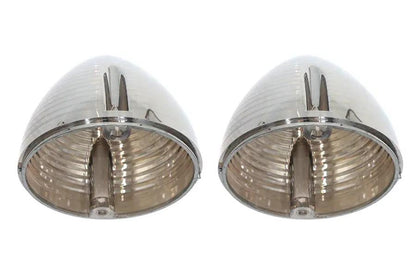 V-Twin 78952CC Bullistic Turn Signal Lenses for Harley Davidson FL - Clear by V-Twin