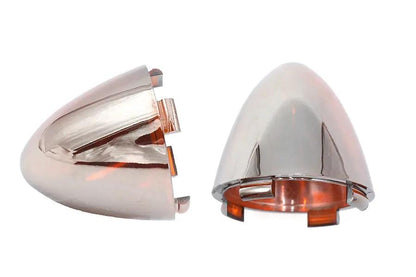 V-Twin Bullistic Amber Turn Signal Lenses for Harley Davidson - 60mm Set by V-Twin