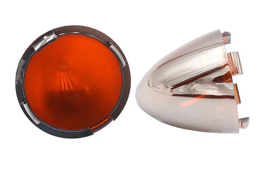 V-Twin Bullistic Amber Turn Signal Lenses for Harley Davidson - 60mm Set by V-Twin