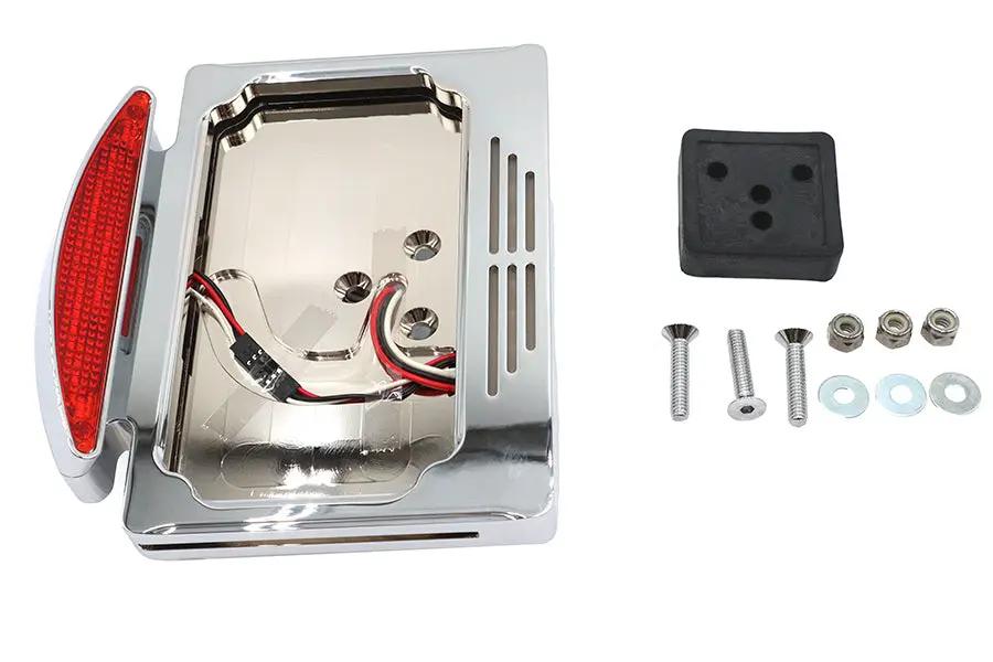 Wyatt Gatling Chrome Billet Fender Mount LED Tail Lamp Slice Type for Harley FX (1973-1982) by Wyatt Gatling