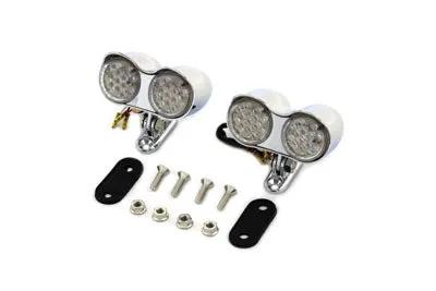 Wyatt Gatling L24-6623CCLEDE Chrome Oval Tail Lamp Assembly with Red and Amber LED by Wyatt Gatling