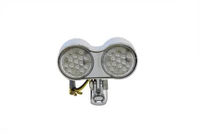 Wyatt Gatling L24-6622CCLEDE Chrome Oval Tail Lamp Assembly with Red LED for Show or Decorative Use by Wyatt Gatling