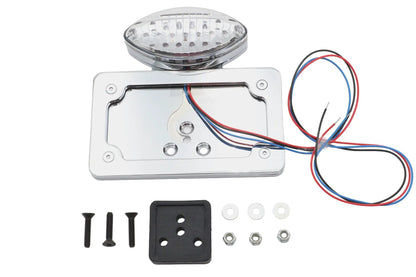 Wyatt Gatling Chrome Billet Fender Mount LED Tail Lamp with Clear Lens for Harley FX 1973-1982 by Wyatt Gatling