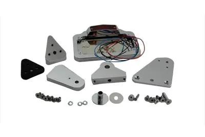 V-Twin Side Mount Tail Lamp Plate Set with Bushing for 3/4 Inch Axle or 5/8 Inch Stud - USA Made by V-Twin