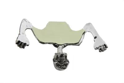 Wyatt Gatling 7 Inch Headlamp Visor Ornament Skull Type Chrome (Part O91-6305-7) by Wyatt Gatling