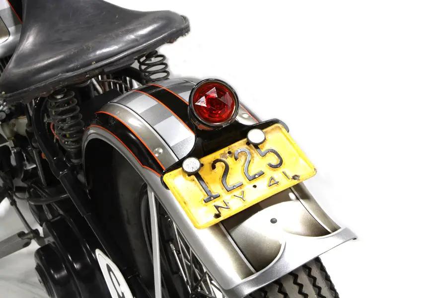 Wyatt Gatling Faceted Round Red Tail Lamp Lens for Vintage Harley Davidson Motorcycles by Wyatt Gatling