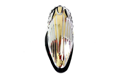 V-Twin 78658G 12 Volt Indian Head Front Fender Lamp with Chrome and Gold Finish by V-Twin