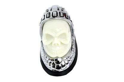 V-Twin 78659 Skull Head Front Fender Lamp with Chrome Finish by V-Twin