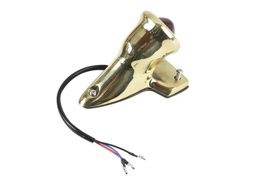 V-Twin Crocker Style LED Tail Lamp Brass - 33-1952 by V-Twin