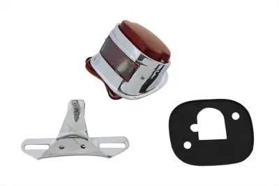 V-Twin Chrome Tail Lamp and Bracket Kit for Harley Davidson FL (1955-1964) by V-Twin