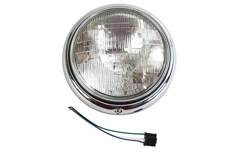 Wyatt Gatling 7 Inch Headlamp Assembly Seal Beam for Harley Davidson FL Models by Wyatt Gatling