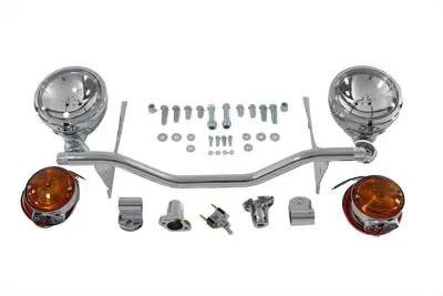 V-Twin FL Spotlamp Kit for Harley Davidson FL Models - 12 Volt Amber Turn Signal with Mounting Hardware by V-Twin