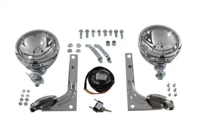 V-Twin Clear Pursuit Spotlamp Kit for Harley Davidson FL 1948-1957 by V-Twin