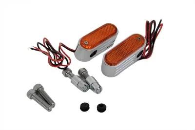 Wyatt Gatling 12-6037D Chrome Marker Lamp Set with Amber Lens – Decorative Lighting for Show Vehicles by Wyatt Gatling