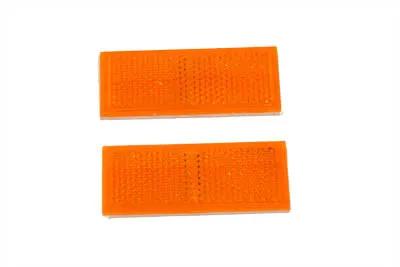 Wyatt Gatling Rear Reflector Set Amber for Harley Davidson FXR 1982-1991 by Wyatt Gatling