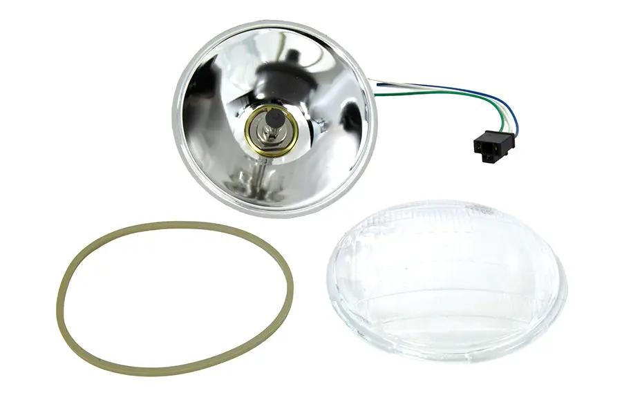 Wyatt Gatling Spring Fork H-4 Headlamp Unit – 6-1/2 Inch Round Decorative Headlamp for Show Use by Wyatt Gatling