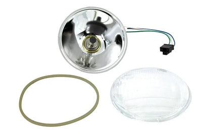 Wyatt Gatling Spring Fork H-4 Headlamp Unit – 6-1/2 Inch Round Decorative Headlamp for Show Use by Wyatt Gatling