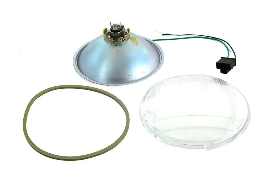 Wyatt Gatling Spring Fork H-4 Headlamp Unit – 6-1/2 Inch Round Decorative Headlamp for Show Use by Wyatt Gatling