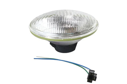 Wyatt Gatling Spring Fork H-4 Headlamp Unit – 6-1/2 Inch Round Decorative Headlamp for Show Use by Wyatt Gatling