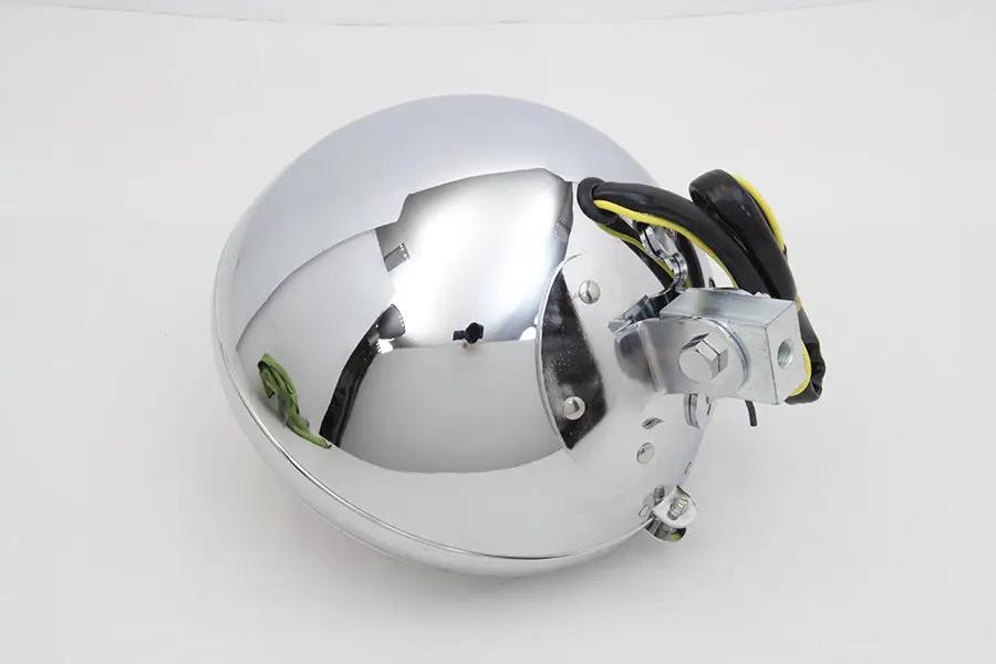 Wyatt Gatling 7 Inch Headlamp Assembly Chrome for Harley Davidson FLST Models by Wyatt Gatling