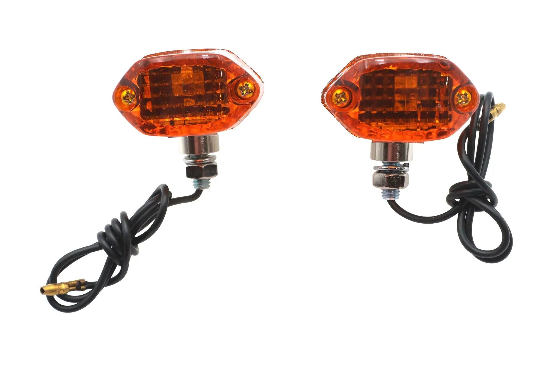 Wyatt Gatling Chrome Snake Eye Marker Lamp Set Amber - 12-6038A by Wyatt Gatling