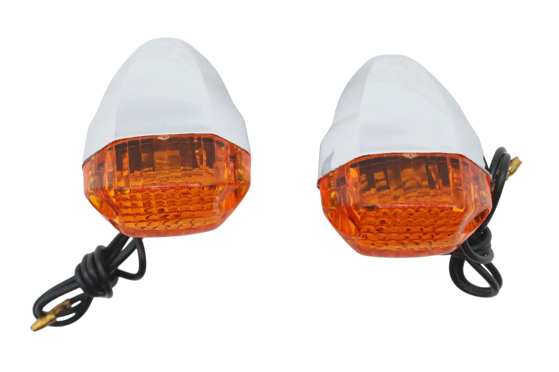 Wyatt Gatling Chrome Snake Eye Marker Lamp Set Amber - 12-6038A by Wyatt Gatling