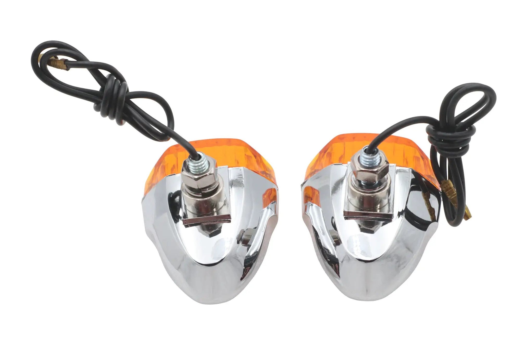 Wyatt Gatling Chrome Snake Eye Marker Lamp Set Amber - 12-6038A by Wyatt Gatling