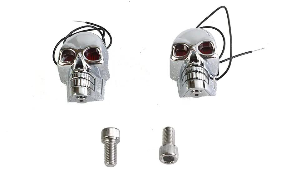 Wyatt Gatling 75053R 2 Inch Chrome Skull Marker Lamp – Decorative Show Use Only by Wyatt Gatling