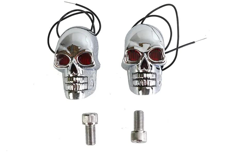 Wyatt Gatling 75053R 2 Inch Chrome Skull Marker Lamp – Decorative Show Use Only by Wyatt Gatling