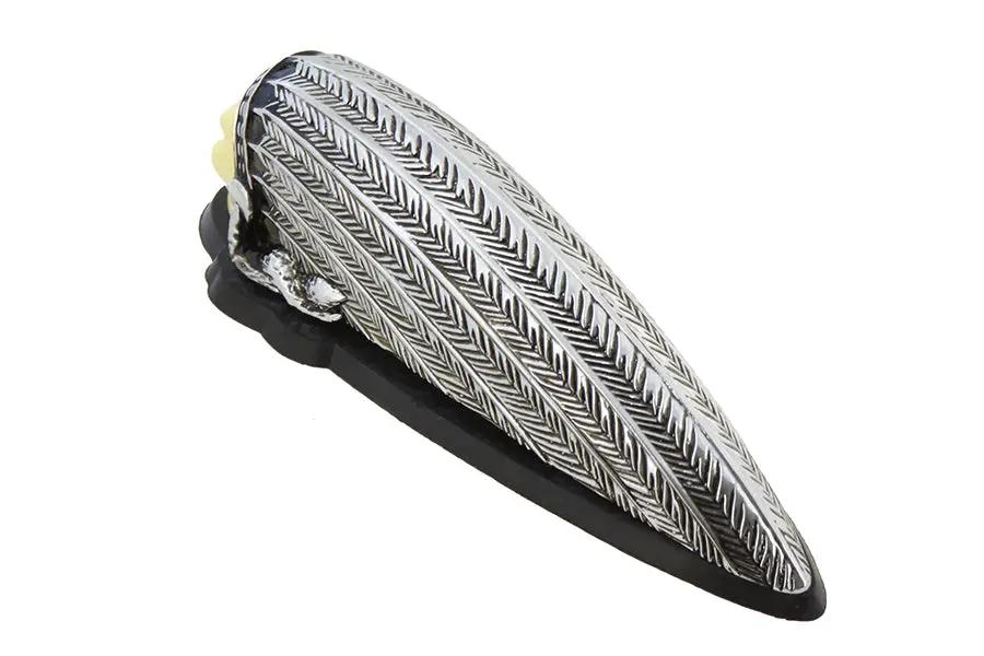 Wyatt Gatling 33-2194 Indian Face Front Fender Lamp - 12V White Metal Shell, Ready to Install by Wyatt Gatling